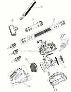 Page A Diagram and Parts List for M0871X  Dirt Devil Hand Vacuum